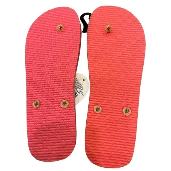 New Women's Juncture "Paradise" Rubber Flip-Flops - Purple/Pink, Size M 7/8 - Picture 3 of 4